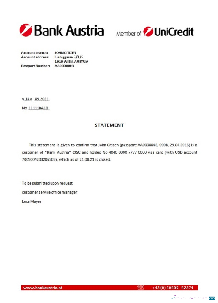 Download Austria Bank Austria closure reference Photoshop template